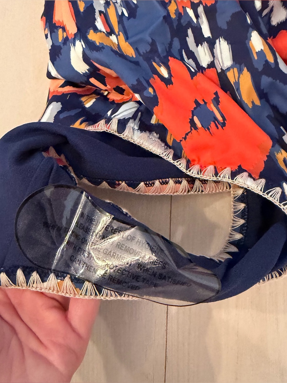 Boden Navy & Orange Floral One-Piece Swimsuit - Picture 2 of 4